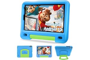 DUODUOGO Tablet Niños Android 12 GMS , Tablet Niños 8 Pulgadas 4GB RAM 64GB ROM (TF 128GB), Quad Core, Doble Cámara, Sistema Infantil con WiFi, Control Parental, Play Store, Kids Juegos Educativo- Azul