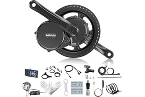 Bafang Mittelmotor 250W 350W 500W 750W 1000W BBS01B BBS02B BBS-HD 36V 48V 52V, E-Bike Umbausatz für Mountainbike Rennrad Pendlerfahrrad, Multifunktions-LCD-Display