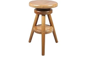 ‎MAGNETIC MOBEL Magnetic Mobel® Hocker Massiv Schemel Stuhl Sitzmöbel Buche Drehhocker Barhocke 52-70cm (Erle)