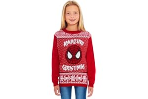 HSA Pull de Noël tricoté unisexe pour enfants de 2 à 14 ans Motif elfe de football