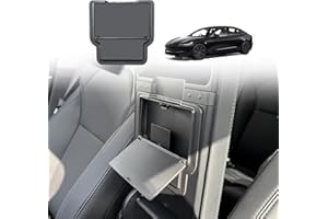 BestEvMod for Refreshed Model 3 Highland Armrest Hidden Storage Box One-Touch Pop Open Center Console Organizer Cover Compatible with 2024 Refreshed Tesla Model 3 Highland Accessories
