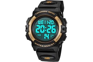 aswan watch Reloj Digital para niñas y niños con cronómetro, Calendario, Despertador y luz-Reloj Infantil Deportivo con Correa de Silicona-S/M