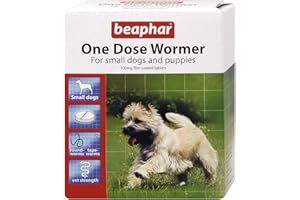 PET BAZAAR BEAPHAR One Dose Wormer for Small Dogs 3 Tablets - Effective Pet Deworming Treatment Medication for Canine Intestinal Parasites and Worms