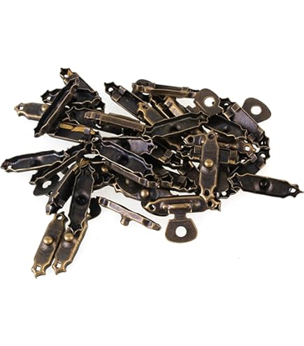 5 Sets Antique Bronze Wood Case Latches - 28x23mm Zinc Alloy Chest Box Clasp Closures With Screws
