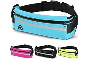 DORNNA® Marsupio Running, Marsupio da Corsa Impermeabile per Uomo e Donna, per Escursioni, Fitness, Viaggi, Corsa, Pocking, Accessori, Cintura Elastica. (Blu)