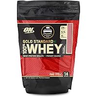 Optimum Nutrition (ON) Gold Standard 100% Whey Protein Powder 1 lbs, 454 g (Delicious Strawberry), for Muscle Support…