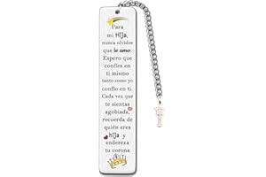 FCZIVA Marcadores De Libros Hija Regalos De Cumpleaños Inspiradores Marcapáginas Fomentar El Regalo De Graduación Recuerdos De Navidad Personalizados a La Universidad Regalo De Despedida Endereza Tu Corona