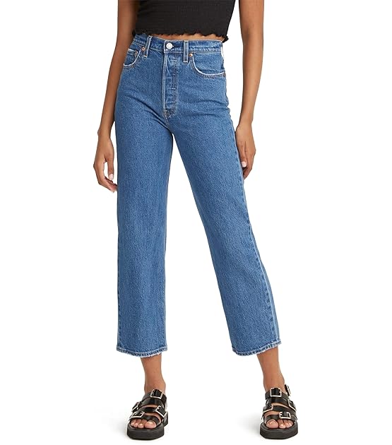 Damen Ribcage Straight Ankle Jeans