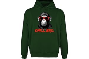 Shirtracer - Hoodie Herren Pullover - Chill Bro Cooler AFFE Geschenk Statement lustig I Junge Männer I Zocker Sprüche Teenager Geschenk Gamer I Coole Sprüche Zocken