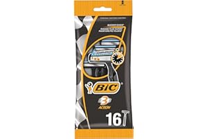 ‎BIC BIC 3 Action Rasierer Herren, 16 Einwegrasierer mit je 3 Klingen, mit Aloe Vera für eine schnelle sanfte Rasur