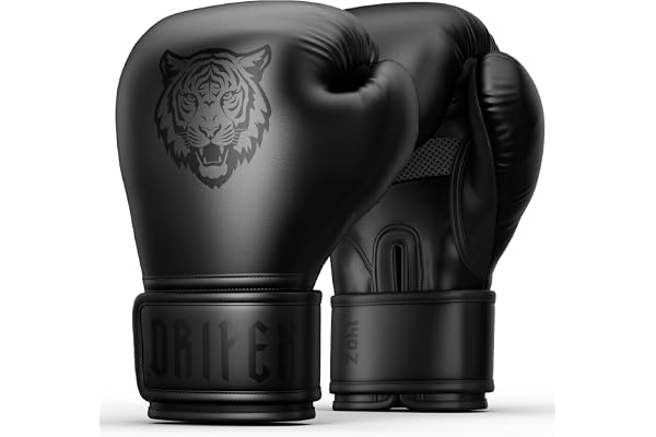 Dripex Gants de Boxe, Gants d'Entraînement de Boxe Cuir, Boxing Gloves Muay Thai Kickboxing MMA, Gants pour Sac de Frappe, pour Hommes Femmes Adulte Jeunes(8 10 12 14 16 oz)