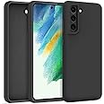 PULEN Coque en Silicone pour Samsung Galaxy S21 FE 5G, Sousse de Protection Antichoc, Mince, Douce, Élégante - Noir
