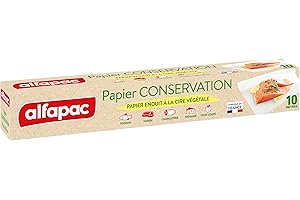 ALFAPAC - Papel de conservación de cera vegetal - Fabricado en Francia