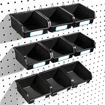 Cabilock Stecktafel-Haken, 10 Stück - Robuste Metall-Ringhaken Zur Ordnung Von Tassen In Garage & Werkstatt