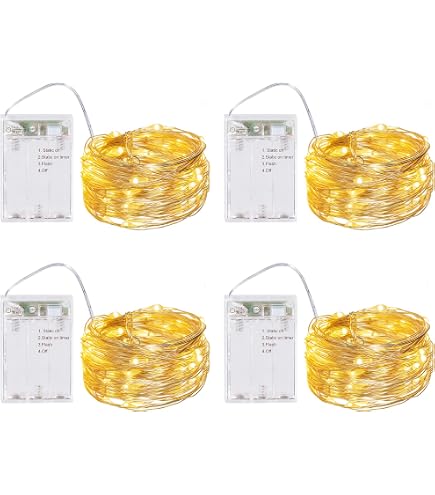 Lichterkette Mit Timer Bitjam 10er-Pack Lichterkette Mit Batterie-Timer – 3M 30 LED Mini Kupferdraht-Feenlichter, Mehrfarbig, Batteriebetrieben (AA) Für Party & Weihnachten