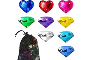 Mezrkuwr 9 pezzi grandi pietre da immersione, giocattolo da piscina, giocattolo per bambini, giocattolo estivo per la piscina con diverse pietre da immersione, giocattolo da spiaggia