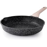 Kordisen Non Stick Frying Pans Skillet, 32 cm Granite Large Frying Pans Nonstick for Cooking, Healthy Induction Cookware, Hea