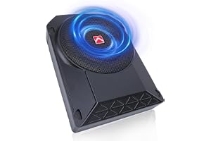 VINGVO Subwoofer för bil, 25,4 cm (10 tum), 800 W, aktiv bilsubwoofer, 2,6 ohm, ultraplat understol, subwoofer, bilar, aktiv