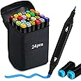 Wynhard Alcohol Markers art markers set Drawing Markers Colour Markers Dual Tip Brush Pens & Chisel Alcohol Based Art Markers for Kids, Adults Coloring & Illustration (COLOURED MARKER PEN SET 24 PCS)