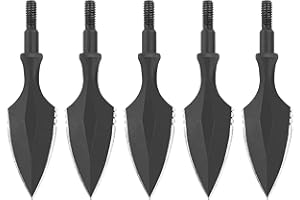 HNZMDY 6pcs Traditional Broadheads 200grain Arrowheads Metal Arrow Tips for Carbon Arrows Hunting Shooting (Type3/180-200grain)