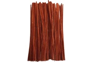 DESDIRA 100 Limpiapipas Marrones Para Manualidades – Chenille Marrón Flexible Para Crear Animales, Figuras y Decoraciones DIY, Perfecto Para Proyectos De Artesanía, Manualidades y Actividades Creativas