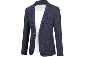 Allthemen Blazer da Uomo Slim Fit con Un Bottone Suit Jacket Formale Elegante Giacca Business da Lavoro