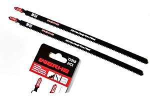 WERHE ® Profi – 2 x Holz Stichsägeblätt – C 250mm T225B Schlank lang – Weit Leben dicker Schichten – Kompatibel mit Bosch, Metabo, Milwaukee, Makita Stichsägen