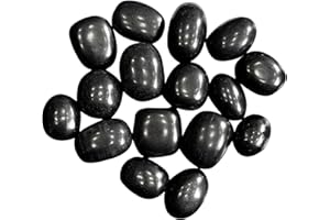 BELLAMIRA LIFESTYLE ACCESSORIES BellaMira Shungite Tumblestone Healing Crystal, Single Polished Stone, Healing Crystal for EMF Protection, Balance, Grounding, Stability, Detoxification, Purification, Positive Energy Amplification