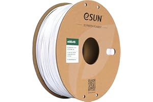 ‎ESUN eSUN ABS+ Filament 1.75mm, ABS+HS Filament ABS Plus do szybkich drukarek 3D, dokładność wymiarowa +/- 0.03mm, szpula 1KG (2.2 LBS) do szybkiego druku 3D (Chłodny biały, 1KG)