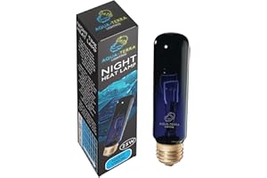 Aqua-Terra Lighting 25W Night Heat Lamp Bulb for Terrariums/Vivariums - E27 Standard Screw Base - Ideal for Nocturnal Behaviour and Night time Viewing