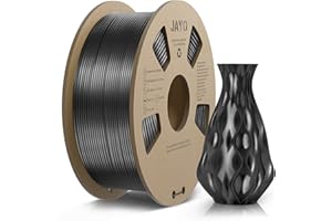 JAYO Filament PLA Silk 1,75 mm, Shiny PLA do drukarki 3D, szpulki 1,1 kg, filament Neatly Wound, dokładność pomiaru +/- 0,02, Silk PLA, czarny
