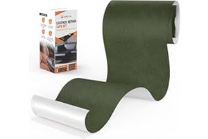 Xroam Pelle Adesiva per Riparazioni Divano, 12x160 cm Ecopelle Adesiva Verde Retrò, Patch di Riparazione in Pelle Autoadesiva, Ecopelle Adesiva per Divani, Sedili Auto, Mobili, Borse