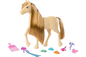 Barbie Horse & Accessories, Toys from Barbie Mysteries: The Great Horse Chase, Extra-long Mane for Brushing & Styling Fun (Styles May Vary), HXJ36