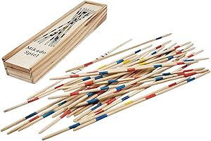 FAST WORLD SHOPPING Gioco Mikado Spiel, Bastoncini in Legno Colorati, Gioco da Tavolo di Società, Shanghai Classico per Gruppo, Abilità, Precisione, Divertimento Assicurato