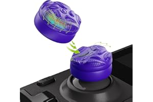 playvital Thumb Grips für Steam Deck LCD & OLED (4er-Pack), Thumb-Cushion-Kappen mit Rutschfester Textur, höhenverstärkter Joystick Caps Zubehör für Steam Deck, Regentropfen-Textur Lila