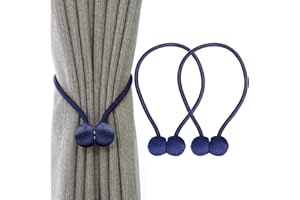 IHClink Magnetic Curtain Tiebacks - Buckles Binding Tie Blue