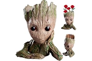 MAIBAOTEMBT Groot Pot de Fleurs, Baby Groot Décoration, Baby Groot Figurine d'action, Groot Pot De Fleurs avec Trou DÉcoratif, Groot Guardians of The Galaxy, pour Maison, Bureau, Décoration Intérieure (M3)
