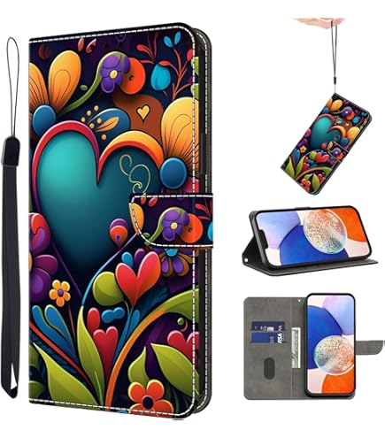 Xiaomi 14T Pro Hülle – Leder Flip Case Mit Kartenfach, Standfunktion & Magnetverschluss – Design Sonnenuntergang