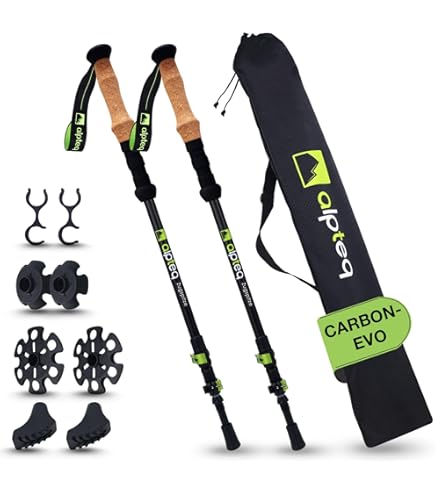 Alpenstock - bâton d'escalade en Fiber de carbone, bâton de Trekking en plein ai