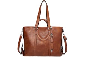 Aileese Tote Handbags for Women Retro Soft Leather Hobo Purses Fashion Crossbody Large Shoulder Bags Brown