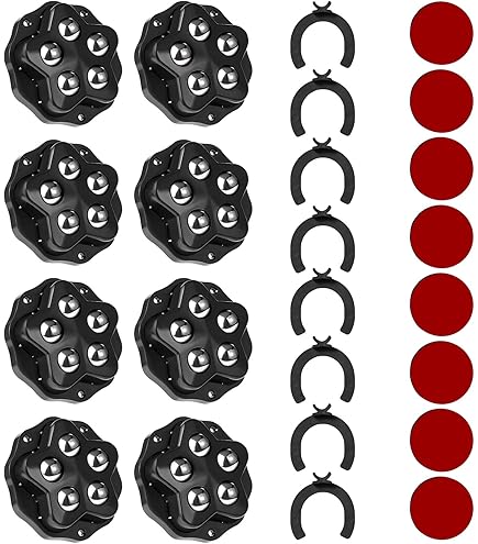 8-teiliges Set Kugelrollen Für Möbel – Selbstklebend, 360° Drehbar & Bis 45 Kg Belastbar