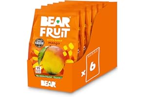 BEAR Fruit Mango - Sharing Pack - Gently Baked Fruit - Healthy - Vegan - 6 x 100g