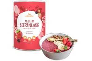 ‎OATSOME OATSOME® Alice Im Beerenland | Smoothie Bowl Mit Acai & Erdbeeren | 100% Natürlich, Vegan & Ohne Zuckerzusatz + Zusatzstoffe | Einfache Zubereitung | Frühstück | Superfoods | Gefriertrocknung | 400g