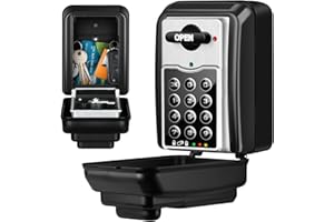 BTNEEU Elettroniche Cassetta di Sicurezza per Chiavi Portachiavi da Parete Alta Sicurezza Cassaforte per Chiavi da Esterno Impermeabile Grande Cassetta Chiavi con Codice per Casa Garage (Grigio)