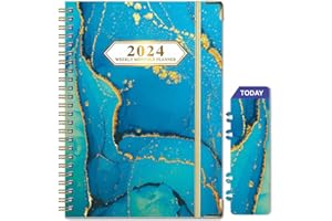 AEYAKA 2024 Agenda Semaine A5 Agenda Annuel 2024 Janvier 2024– Décembre 2024 (12 mois) avec Règle en Plastique Onglets Mensuels et Poche Intérieure Agenda Etudiant, Agenda Quotidien