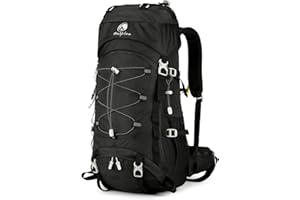 Outplea Mochila de Senderismo 60L Ligera Impermeable, Mochila de Montaña y Trekking Hombre Mujer con cubierta de lluvia, Mochilas de Viaje Grandes Hombre Mujer para Escalada Acampar Turismo