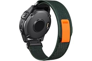 NotoCity für Fenix 6x Pro Armband, für Garmin Fenix 7x/5x/6x Armband, Quickfit 26mm für Garmin Fenix 3/3 HR/7x Pro/5x Plus Armband, Enduro, Epix Pro 51mm, Descent MK1 Nylon Armband(Armee grün)