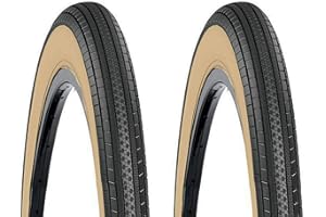 ONOGAL 2X Cubierta Rueda 20" 20" 1 3/8 Color Negro y Crema DSI SRI-30 37-451 para Bicicleta 6338