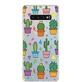 PrintiFy Samsung Galaxy S10 Plus ile Uyumlu 1mm Slim Fit Water Color 4 Baskılı Şeffaf Kılıf