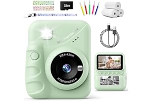 TIATUA Macchina Fotografica Bambini Istantanea, 3.0 Pollici 48MP Fotocamera Digitale Bambini con 32GB Scheda & Papier Photo, Regalo di Natale per Bambini dai 3-12 Anni